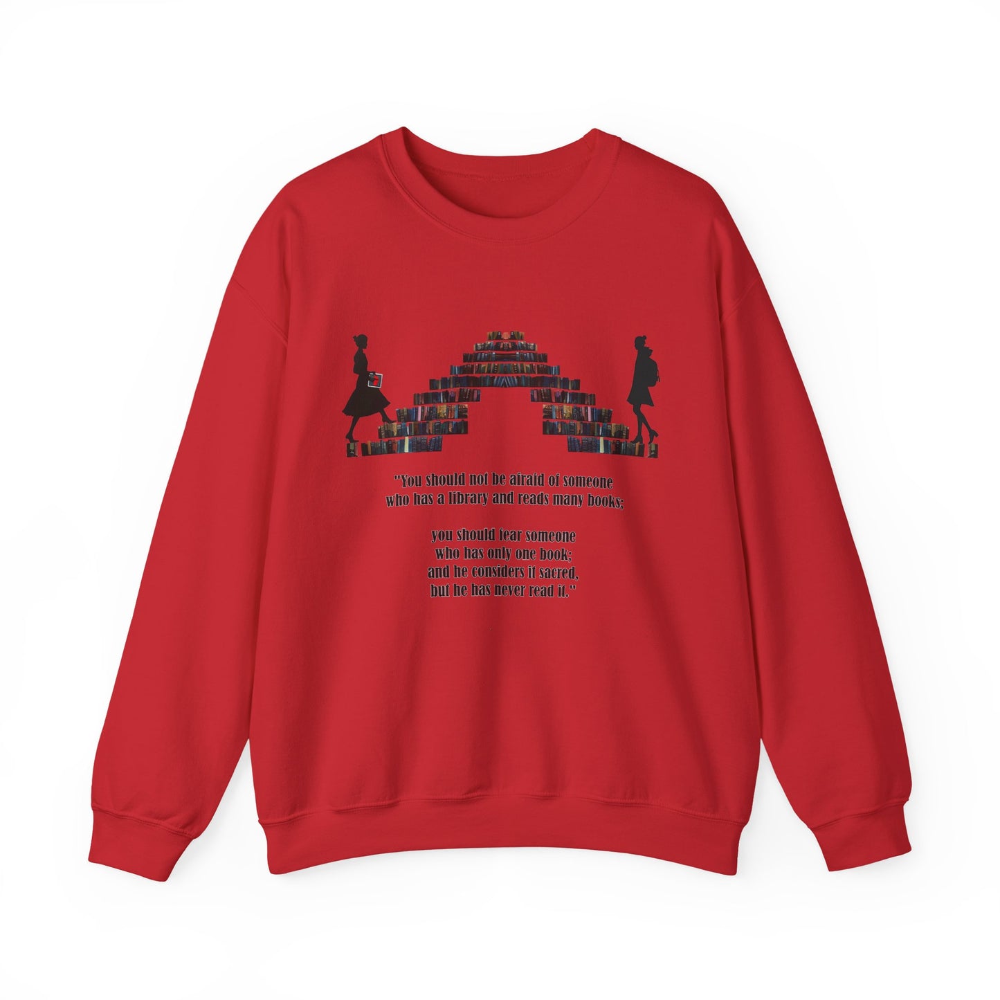 Fear of One Sacred Book Quote Crewneck Sweatshirt