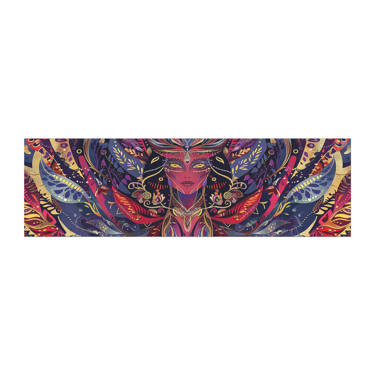 Boho Goddess Car Magnet — Vibrant Mystical Feathered Art