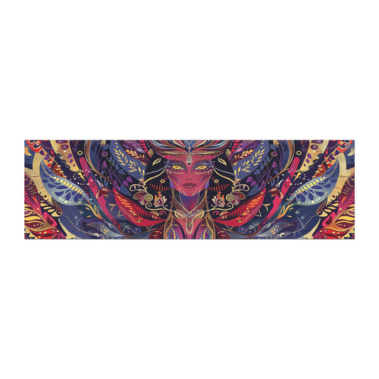 Boho Goddess Car Magnet — Vibrant Mystical Feathered Art