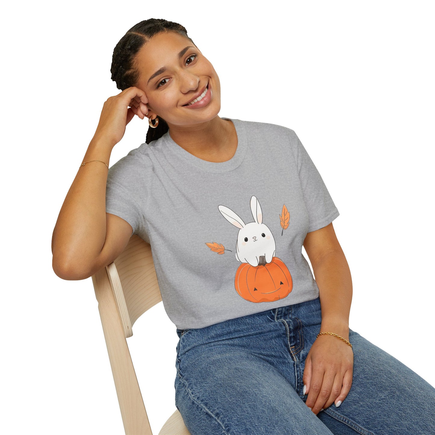 Cute Bunny Pumpkin Unisex T-Shirt